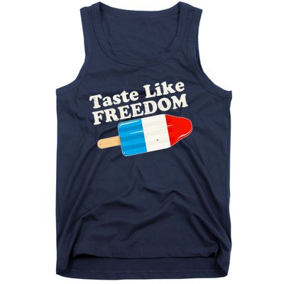 Retro Taste Like Freedom USA American Popsicle Tank Top