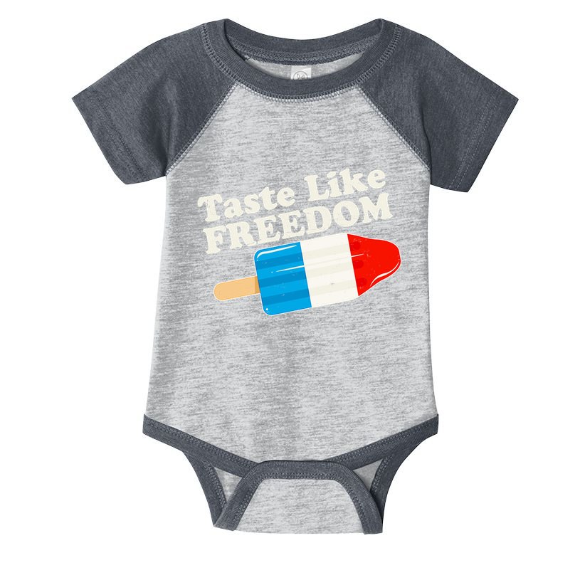 Retro Taste Like Freedom USA American Popsicle Infant Baby Jersey Bodysuit
