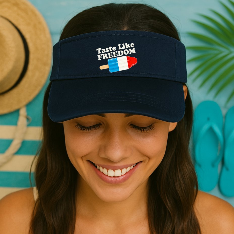 Retro Taste Like Freedom USA American Popsicle Visor