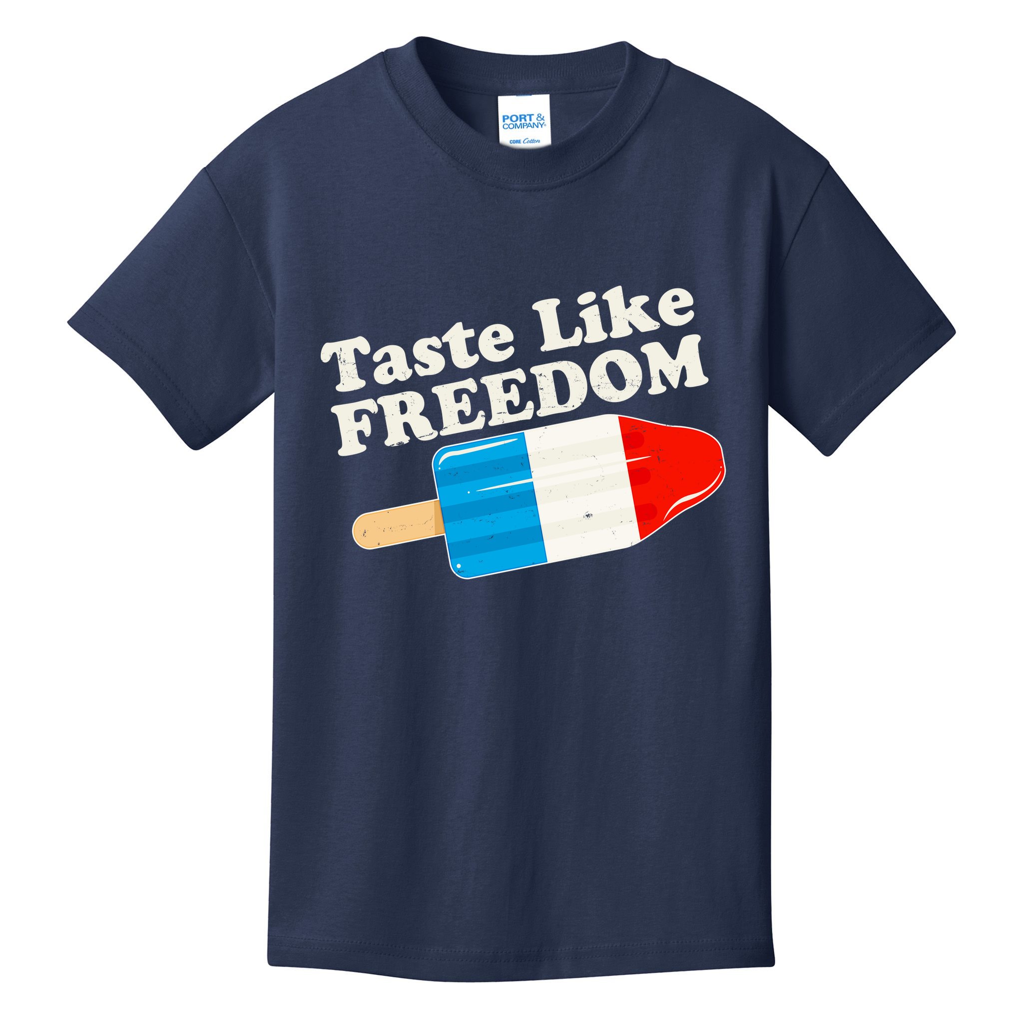 Retro Taste Like Freedom USA American Popsicle Kids T-Shirt