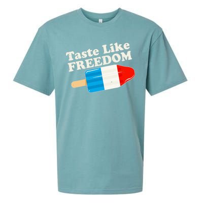 Retro Taste Like Freedom USA American Popsicle Sueded Cloud Jersey T-Shirt