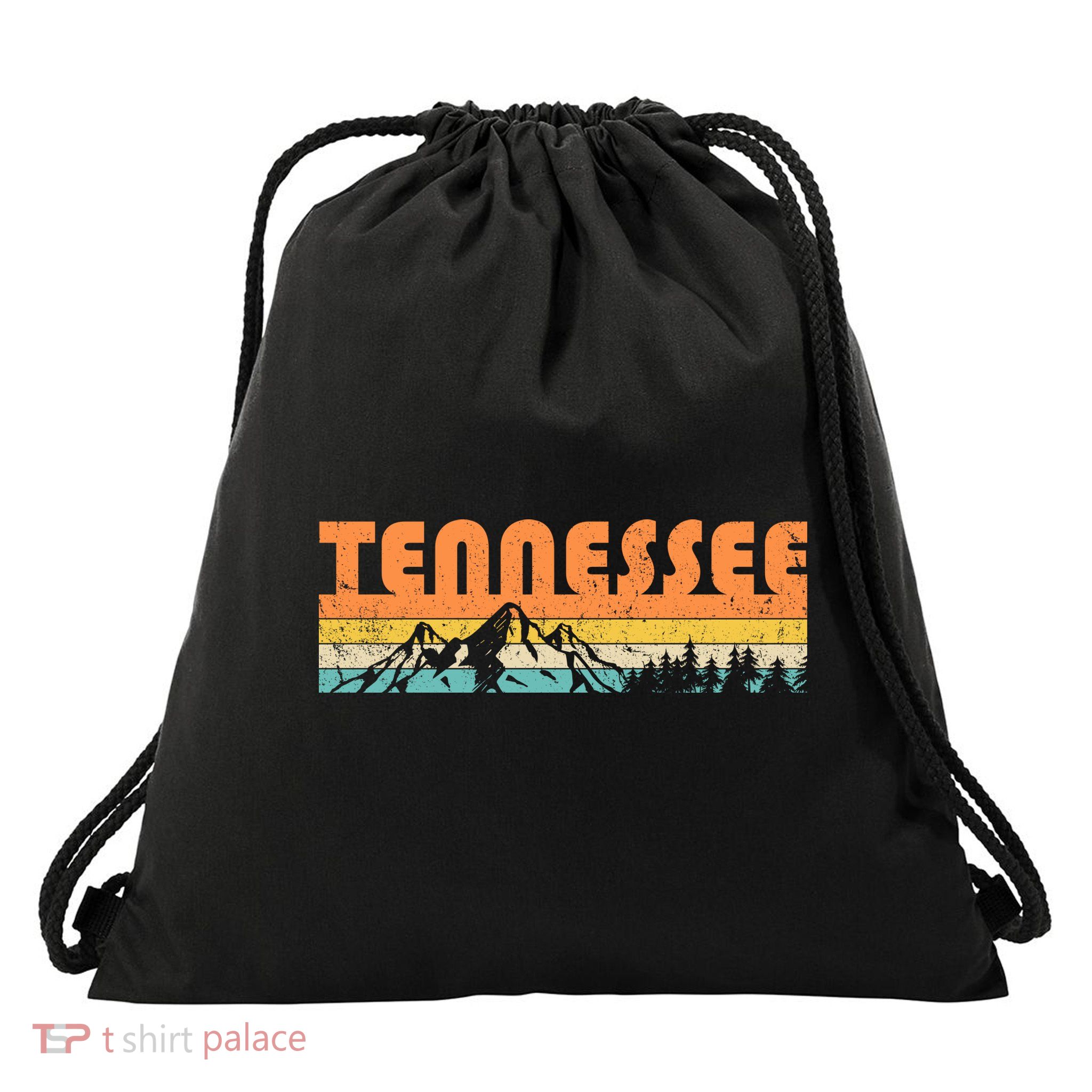 Retro Tennessee Wilderness Drawstring Bag