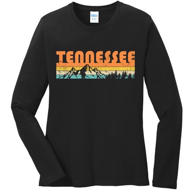 Retro Tennessee Wilderness Ladies Long Sleeve Shirt