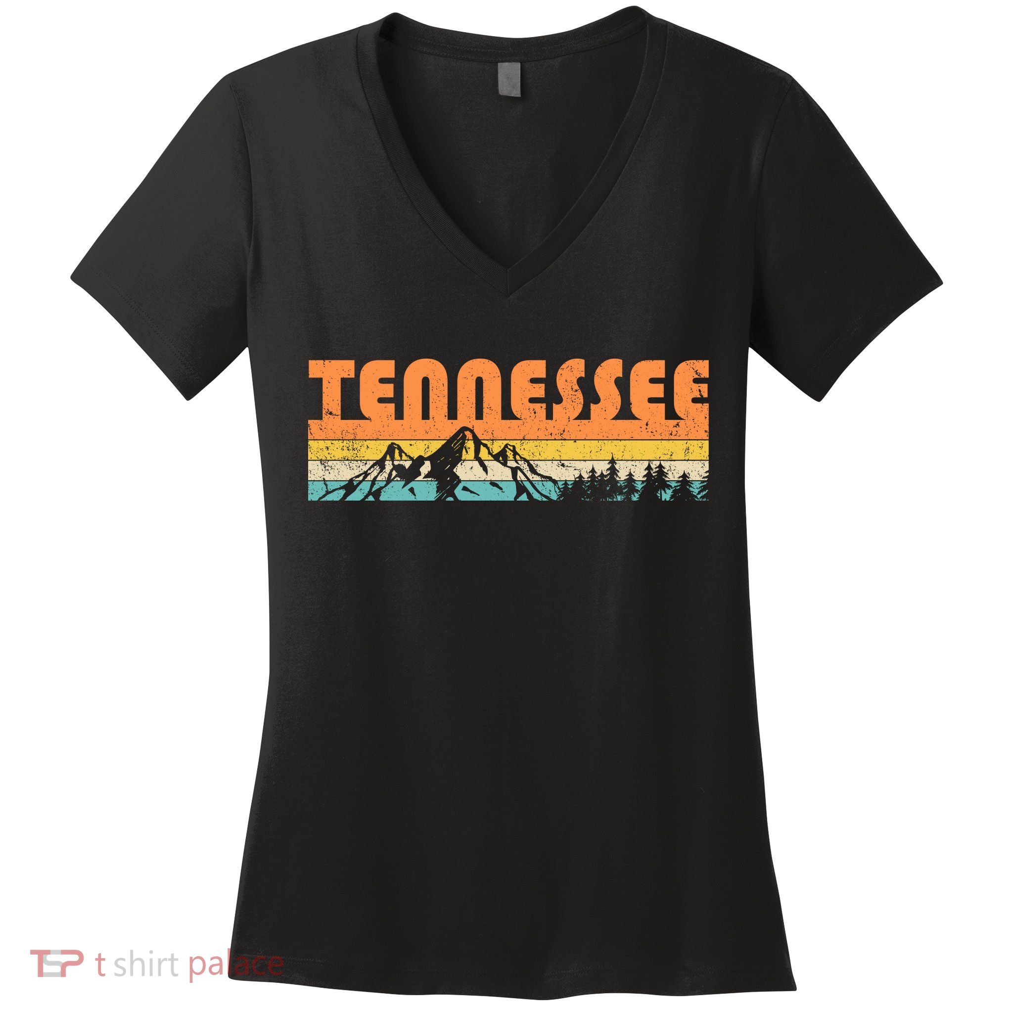 Retro Tennessee Wilderness Women's V-Neck T-Shirt
