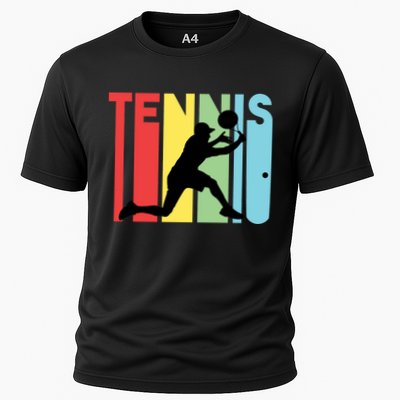 Retro Tennis Logo Cooling Performance Crew T-Shirt