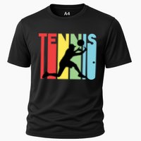 Retro Tennis Logo Cooling Performance Crew T-Shirt