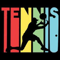 Retro Tennis Logo Cooling Performance Crew T-Shirt