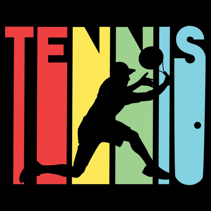 Retro Tennis Logo Cooling Performance Crew T-Shirt