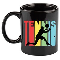 Retro Tennis Logo 11oz C Handle Ceramic Mug