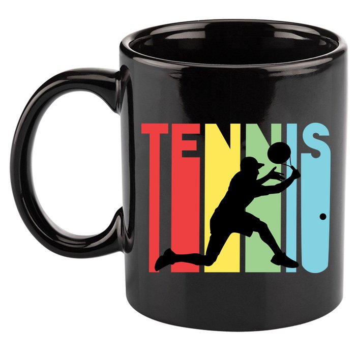 Retro Tennis Logo 11oz C Handle Ceramic Mug