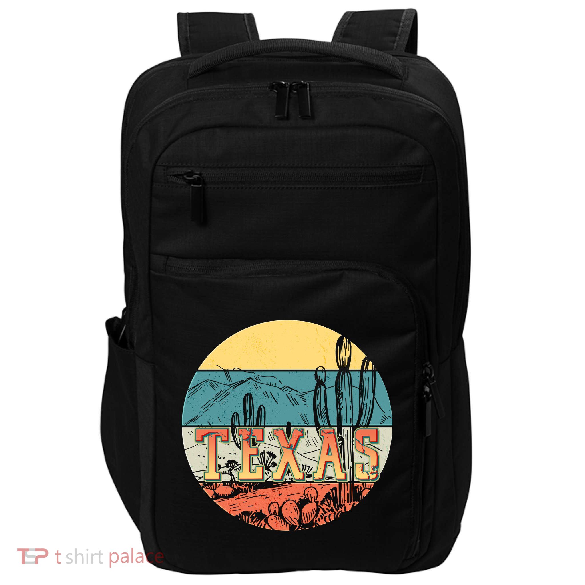 Retro Texas Desert Emblem Impact Tech Backpack