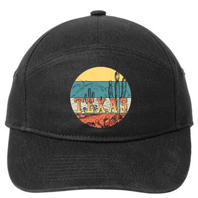 Retro Texas Desert Emblem 7-Panel Snapback Hat