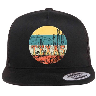 Retro Texas Desert Emblem Flatbill Hat