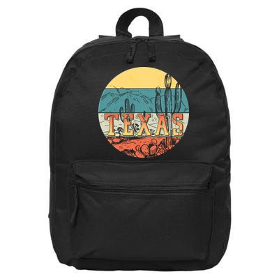 Retro Texas Desert Emblem 16 in Basic Backpack