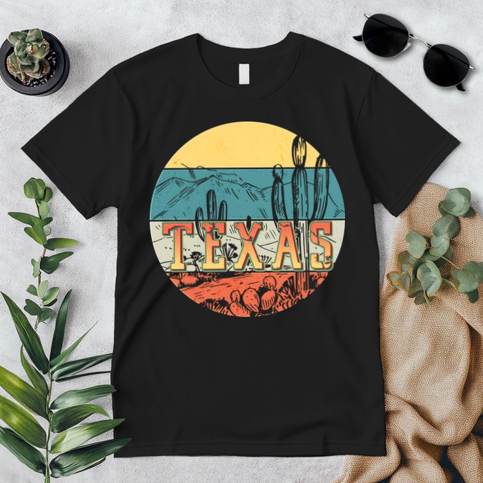 Retro Texas Desert Emblem Premium T-Shirt