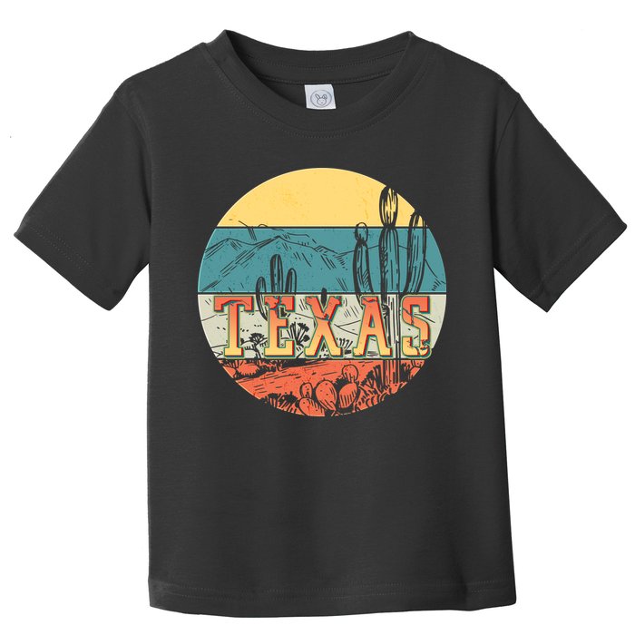 Retro Texas Desert Emblem Toddler T-Shirt