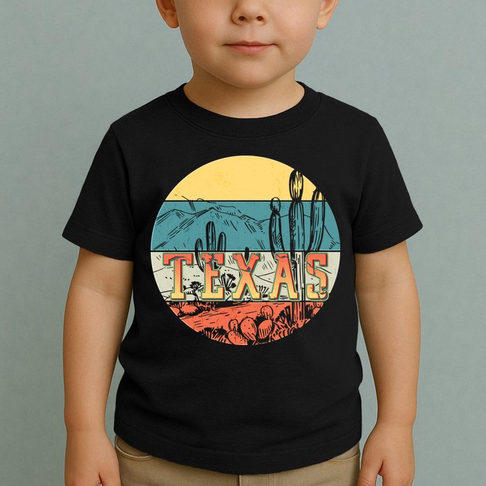 Retro Texas Desert Emblem Toddler T-Shirt