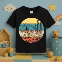 Retro Texas Desert Emblem Toddler T-Shirt