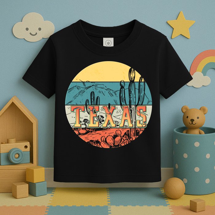 Retro Texas Desert Emblem Toddler T-Shirt