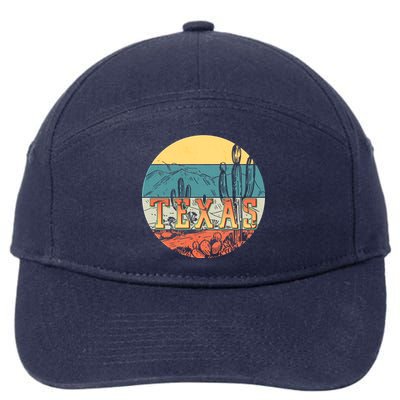 Retro Texas Desert Emblem 7-Panel Snapback Hat