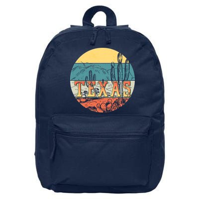 Retro Texas Desert Emblem 16 in Basic Backpack