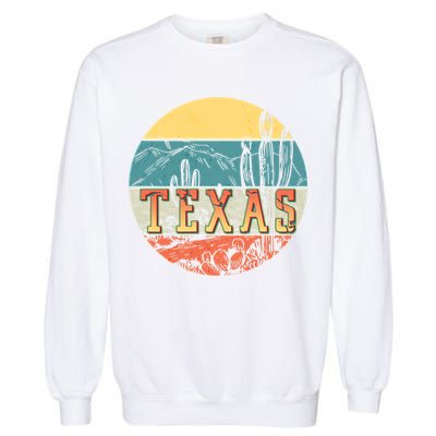 Retro Texas Desert Emblem Garment-Dyed Sweatshirt