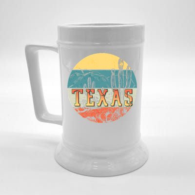 Retro Texas Desert Emblem Beer Stein