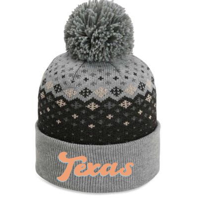 Retro Texas Logo The Baniff Cuffed Pom Beanie