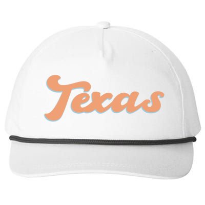 Retro Texas Logo Snapback Five-Panel Rope Hat