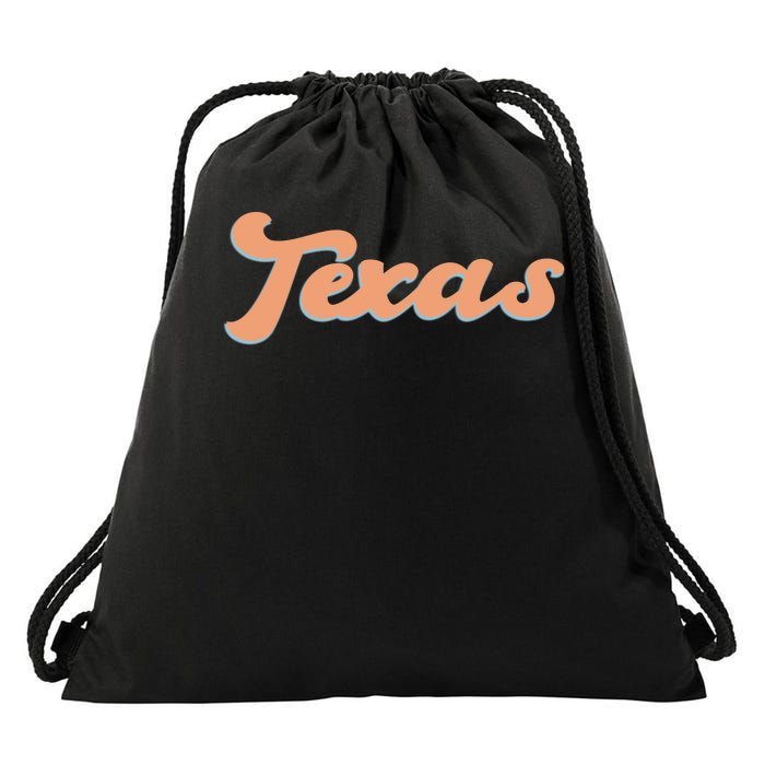 Retro Texas Logo Drawstring Bag