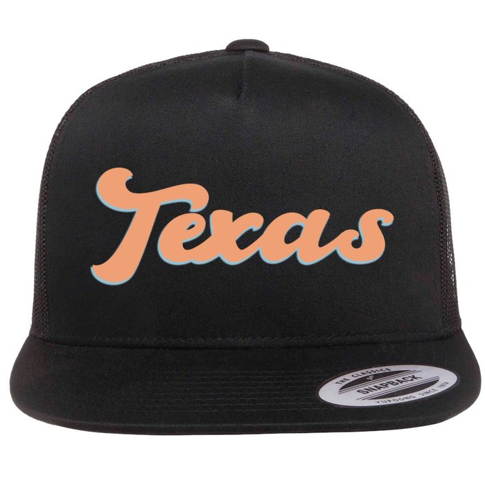 Retro Texas Logo Flat Bill Trucker Hat