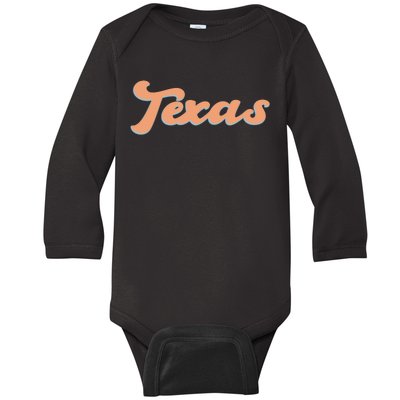 Retro Texas Logo Baby Long Sleeve Bodysuit