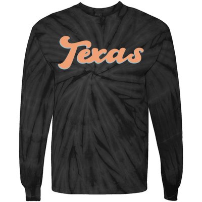 Retro Texas Logo Tie-Dye Long Sleeve Shirt