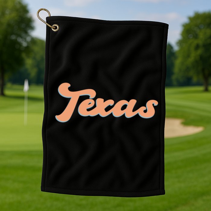 Retro Texas Logo Golf Towel