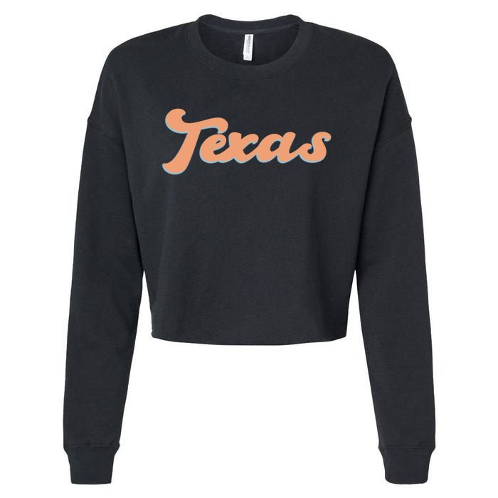 Retro Texas Logo Cropped Pullover Crew