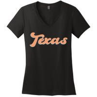 Retro Texas Logo Women's V-Neck T-Shirt