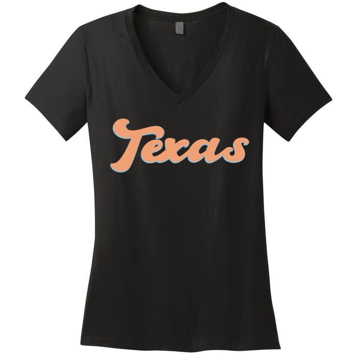 Retro Texas Logo Women's V-Neck T-Shirt