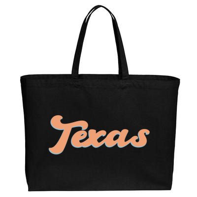 Retro Texas Logo Cotton Canvas Jumbo Tote