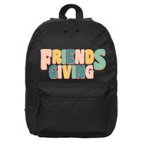 Retro Thanksgiving Friendsgiving 16 in Basic Backpack