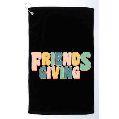 Retro Thanksgiving Friendsgiving Golf Towel