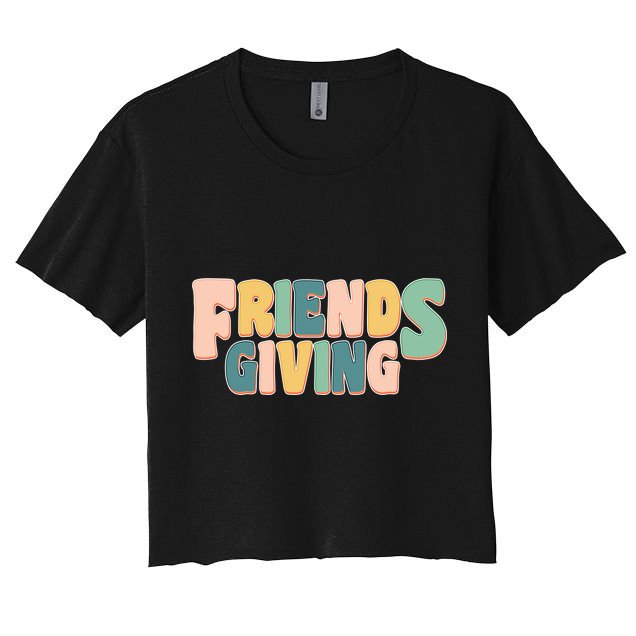 Retro Thanksgiving Friendsgiving Crop Top