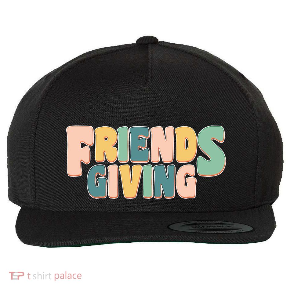 Retro Thanksgiving Friendsgiving Wool Snapback Cap