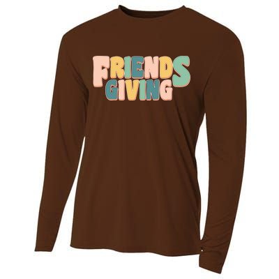 Retro Thanksgiving Friendsgiving Cooling Performance Long Sleeve Crew