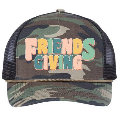 Retro Thanksgiving Friendsgiving Retro Rope Trucker Hat Cap