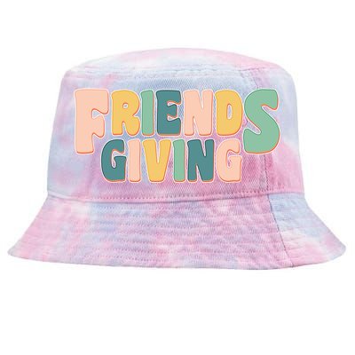 Retro Thanksgiving Friendsgiving Tie-Dyed Bucket Hat