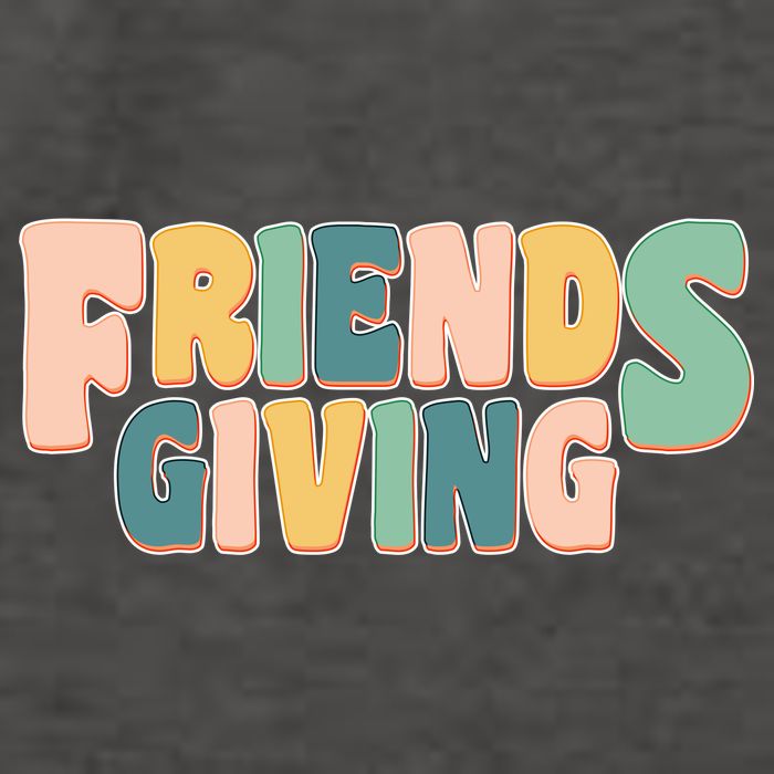 Retro Thanksgiving Friendsgiving Vector Backpack