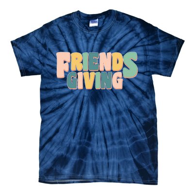 Retro Thanksgiving Friendsgiving Tie-Dye T-Shirt