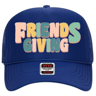 Retro Thanksgiving Friendsgiving High Crown Mesh Back Trucker Hat