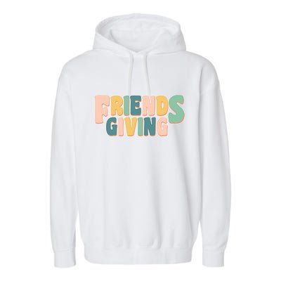 Retro Thanksgiving Friendsgiving Garment-Dyed Fleece Hoodie