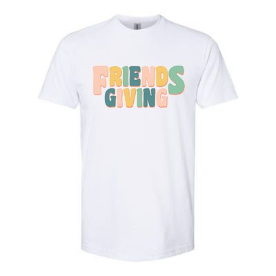 Retro Thanksgiving Friendsgiving Softstyle® CVC T-Shirt